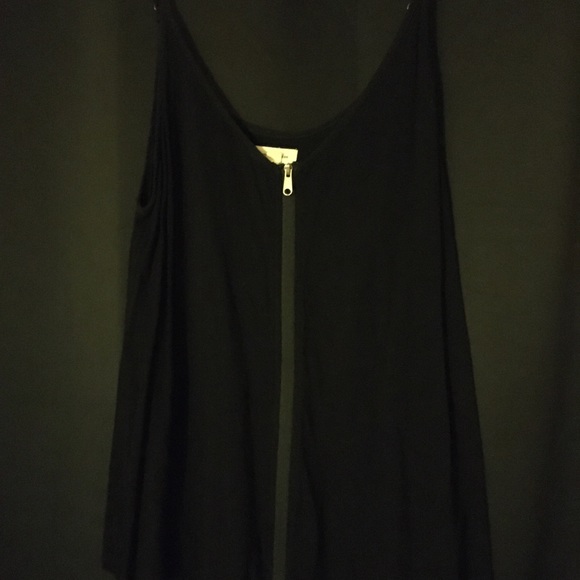 Urban Outfitters Zipper Tank (Black) - Picture 1 of 3